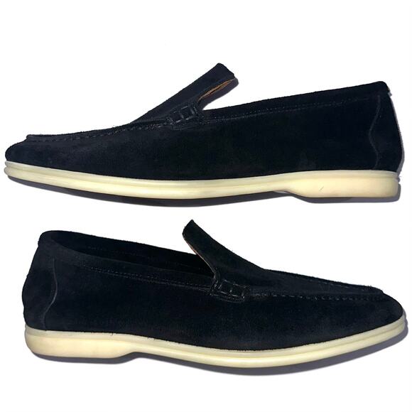 Loro Piana Men’s Black Suede Summer Walk Designer Loafers Size Eur 41/US 8 main image 8